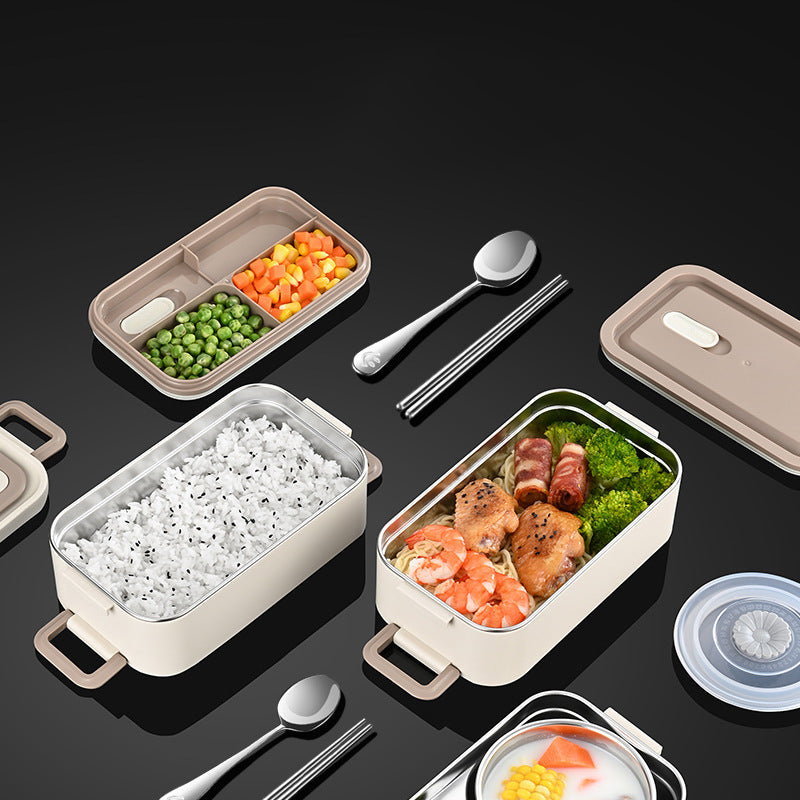 Double-layer water-free thermal insulation lunch box lunch box lunch box