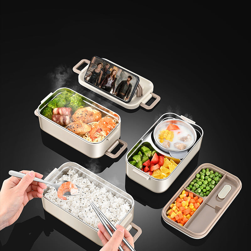 Double-layer water-free thermal insulation lunch box lunch box lunch box