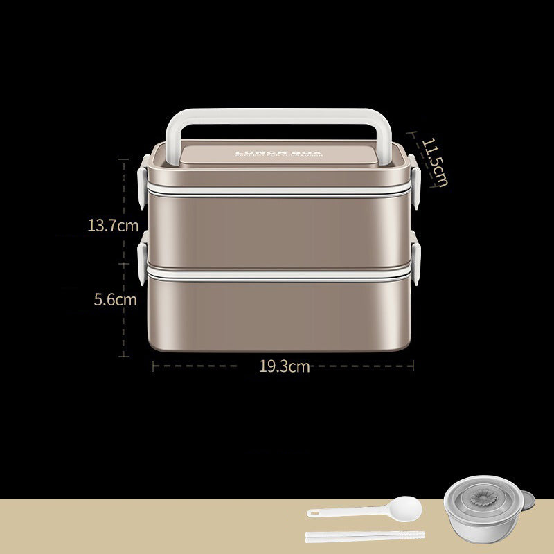 Double-layer water-free thermal insulation lunch box lunch box lunch box
