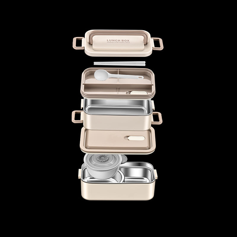 Double-layer water-free thermal insulation lunch box lunch box lunch box