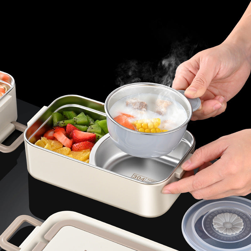 Double-layer water-free thermal insulation lunch box lunch box lunch box