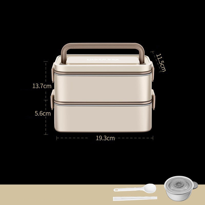 Double-layer water-free thermal insulation lunch box lunch box lunch box